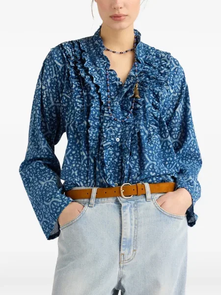 Koszula Momoni z nadrukiem niebieska