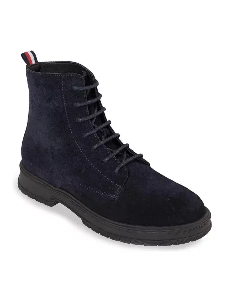 Botki Tommy Hilfiger zamszowe niebieskie
