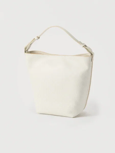 Calvin Klein Geantă Emblem Aop Sm Bucket Crossbody alb