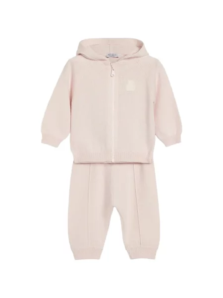 Bluza z kapturem dziecięca Brunello Cucinelli różowa