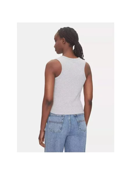 Tank top Calvin Klein Jeans A Woven Label Tank Top Gray XS bílé