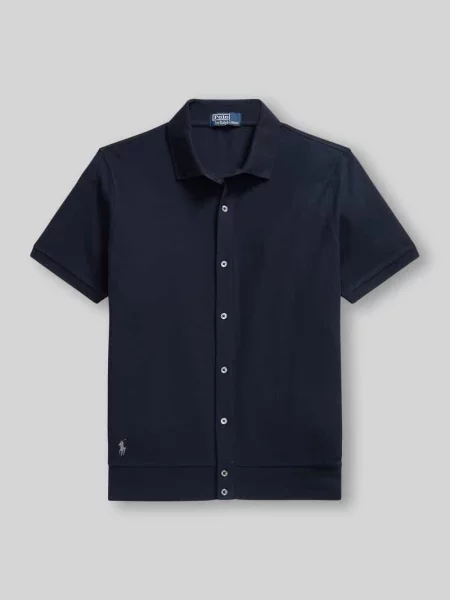 Koszulka polo o kroju regular fit z pełną listwą guzikową z czystej bawełny Polo Ralph Lauren