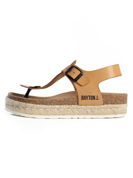 Bayton Flip-flops Celiane bej / maro cămilă / maro negru