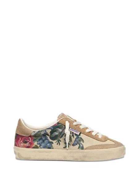 Sneakerși Golden Goose cu model floral auriu