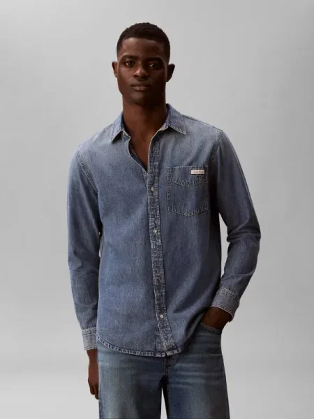 Klasszikus ing Calvin Klein Jeans kék