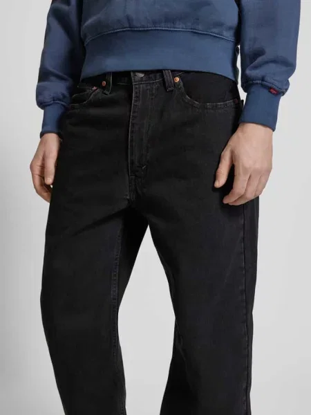 Jeansy o kroju loose straight fit z wpuszczanymi Levi's czarne