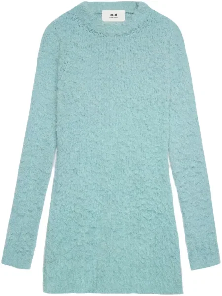 Heláncă Ami Paris tricotate lungă albastru