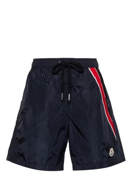 Slip de baie Moncler cu autograf albastru
