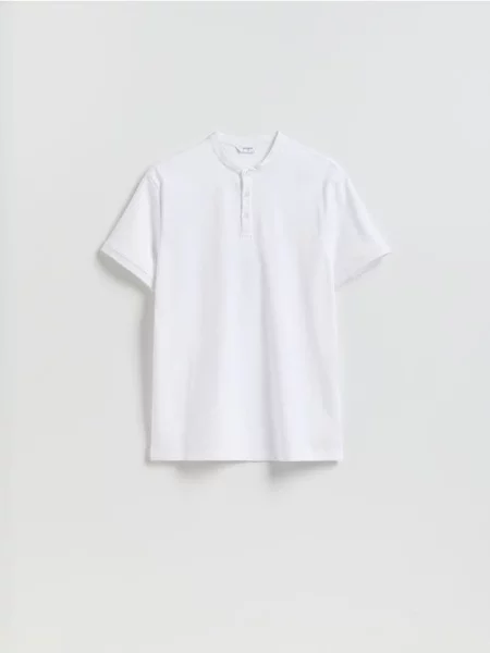 Reserved Cămașă polo slim fit alb