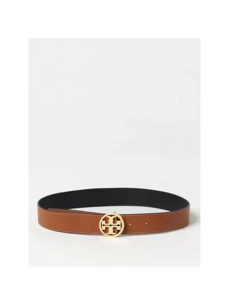 Pasek Tory Burch skórzany z paskiem dwustronny czarny