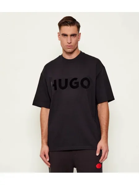 HUGO Tricou Dinkee roșu negru