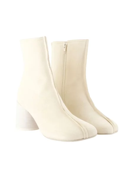 Botki Mm6 Maison Margiela skórzane beżowe