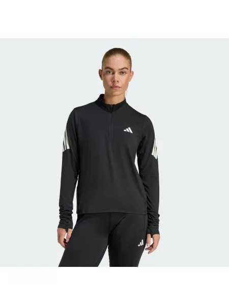 Wkładana przez głowę bluza Iconic Running z suwakiem do połowy długości czarna