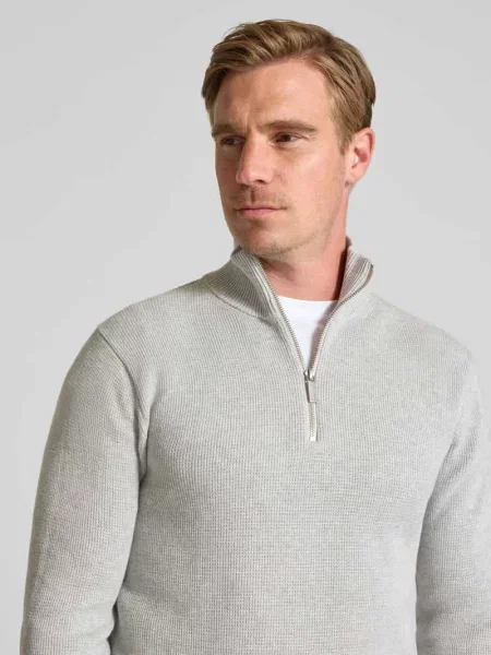 Bluza z kołnierzem o kroju regular fit z czystej bawełny model ‘DANE’ Selected Homme