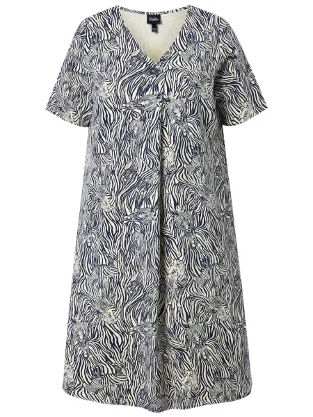 Ulla Popken Rochie bleumarin / coajă de ou alb