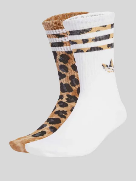 Skarpety Leopard Crew 2 Pairs beżowe