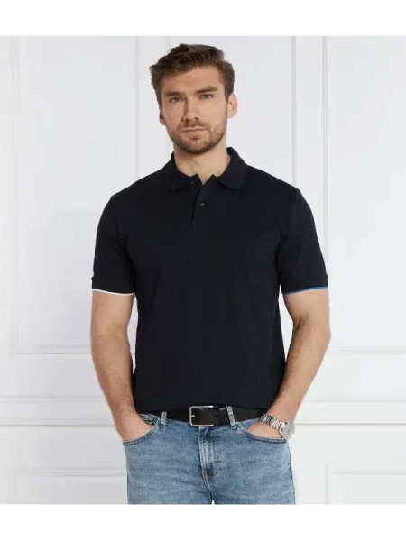 BOSS BLACK Tenisz póló Parlay | pique mercerised fekete