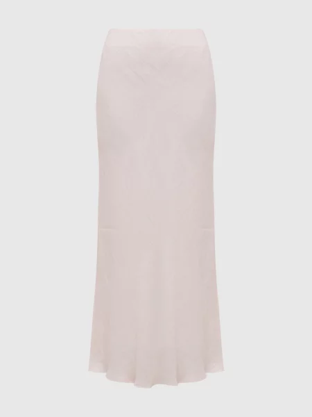 Спідниця міді з льону Peserico бежева