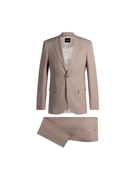 Garnitur Hugo Boss wełniany klasyczny beżowy
