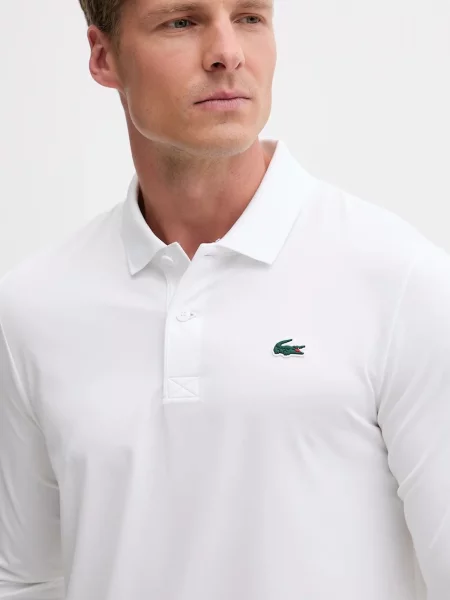 Однотонный лонгслив Lacoste белый