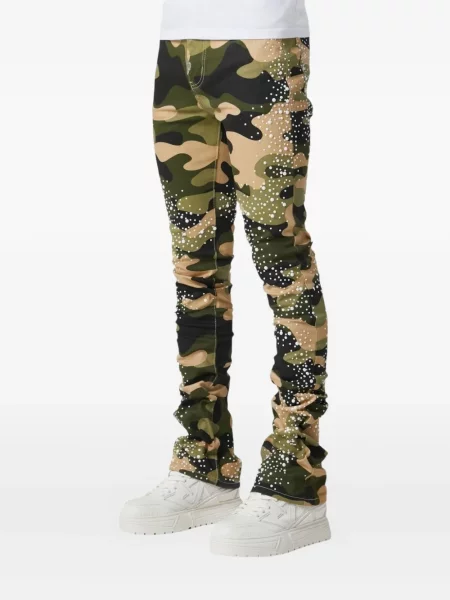 Дънки Guapi с перли зелено