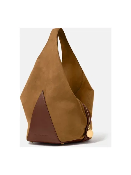 Stella McCartney APPALOOSA SOFT torebka shopper z imitacji zamszu beżowa