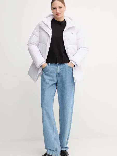 Geacă de blugi Calvin Klein Jeans violet