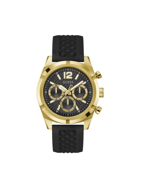 Lniany zegarek Guess żółty