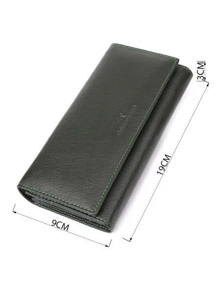 ST Leather Accessories Гаманець Шкіра зелений