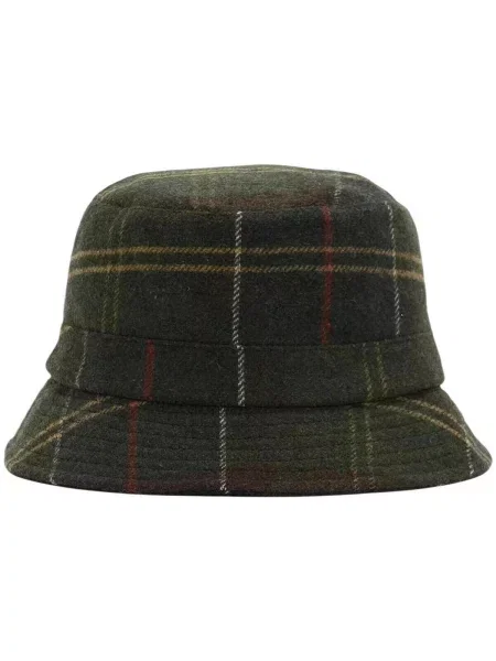 Căciulă Barbour în carouri verde