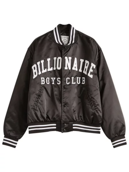 Satynowy kurtka bomber Billionaire czarny