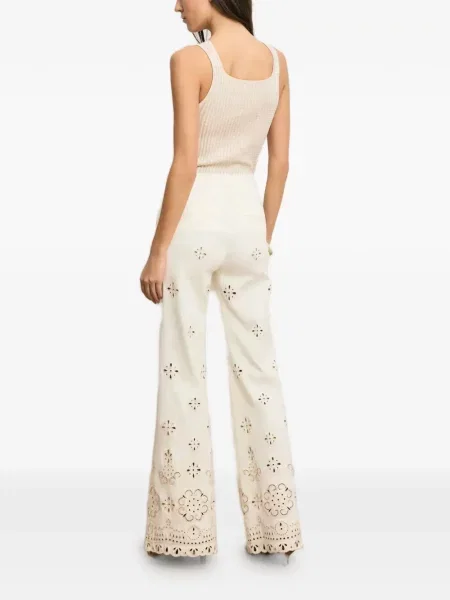 Pantaloni Veronica Beard cu broderie