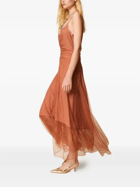 Rochie maxi Twinset de costum maro