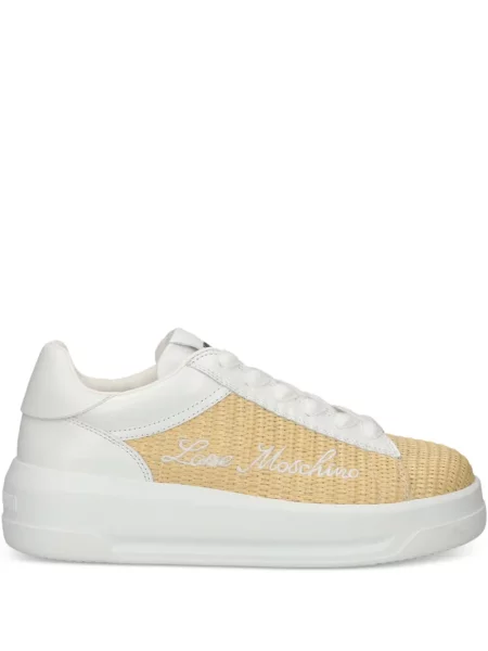 Sneakerși Love Moschino cu broderie