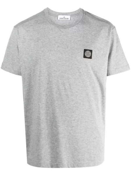 Tricou Stone Island cu strasuri scurt gri