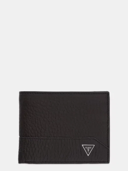 Кожен портфейл Guess BARCELLONA мъжки SMBAGR черно