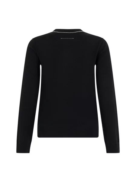 Sweter Mm6 Maison Margiela wełniany czarny