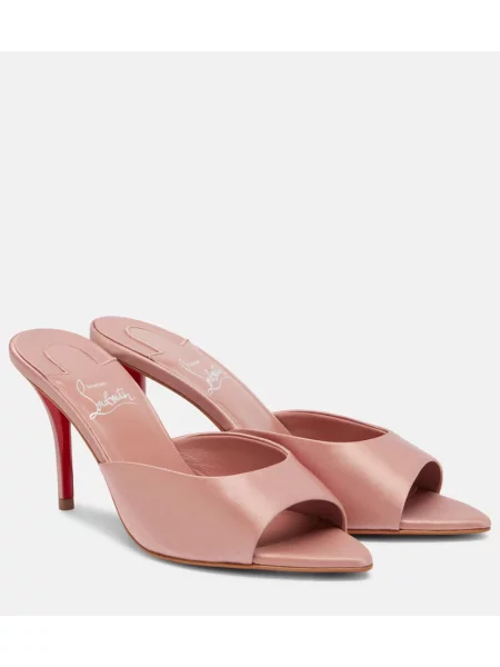 Satenaste mules Christian Louboutin roza