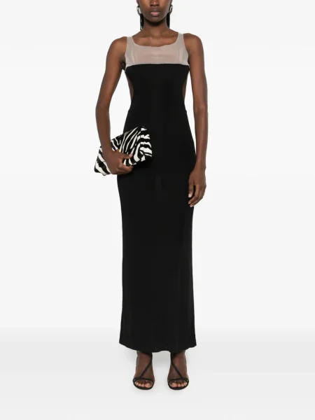 Rochie maxi Aya Muse transparente de costum negru