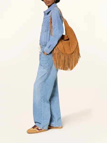 Ba&Sh Džínový Kombinéza Myrella blue blue jeans modrý