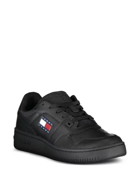 Fűzős csipkés sneaker Tommy Hilfiger fekete
