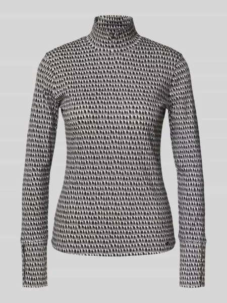 Bluzka Marc Cain ze stójką z długim rękawem szara