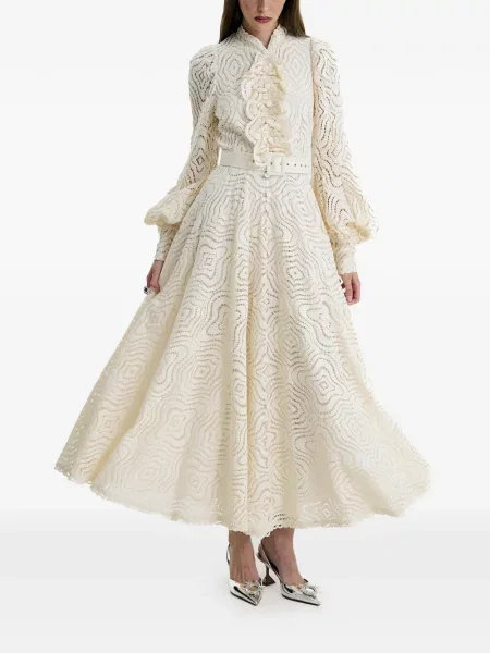 Maxi rochie maxi Moos Studio cu volane de costum