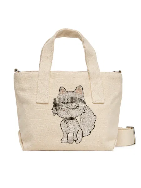 Чанта Karl Lagerfeld IKON CHOUP бежово