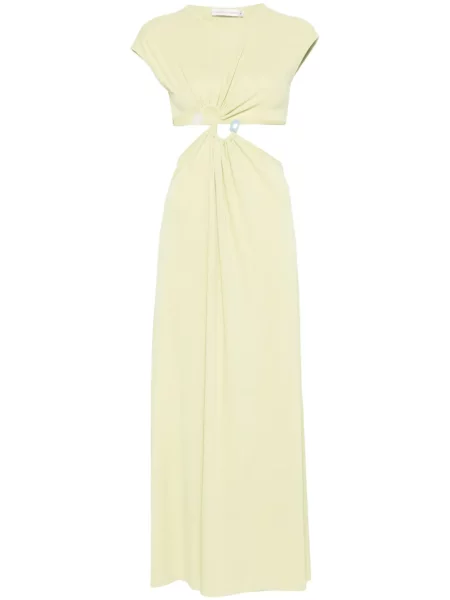 Rochie maxi Christopher Esber cu cataramă verde