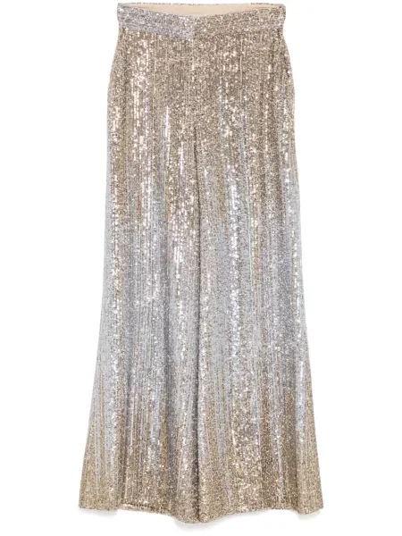 Spodnie Elie Saab gradientowe srebrne