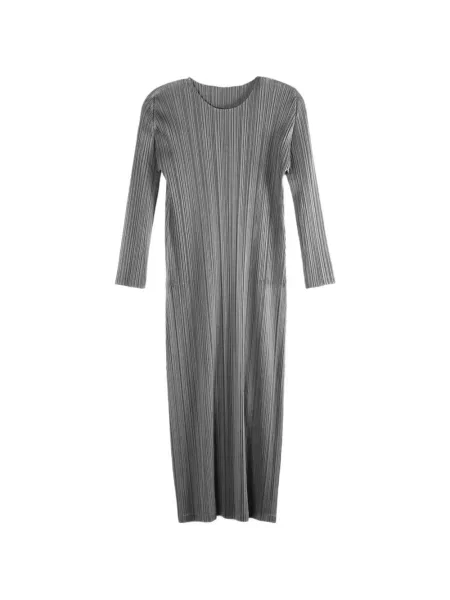 Rochie Pleats Please Issey Miyake plisată de costum gri