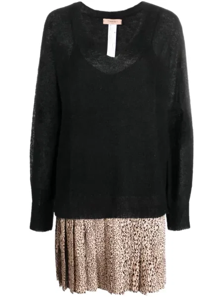 Rochie Twinset cu decolteu în V negru