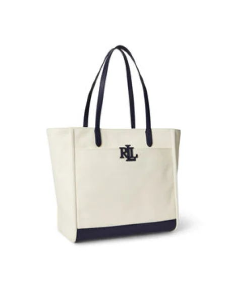 Lauren Ralph Lauren Shopper táska krém / tengerészkék