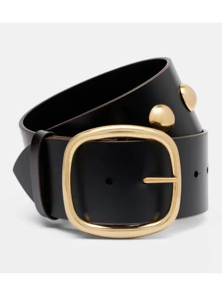 Curea Chloé din piele cu tepi negru